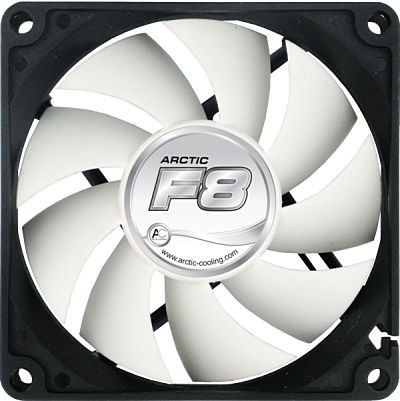 Lüfter  80 mm Arctic Fan F8 2000 U/min sehr leiser Gehäuselüfter, 3pin-Anschluß