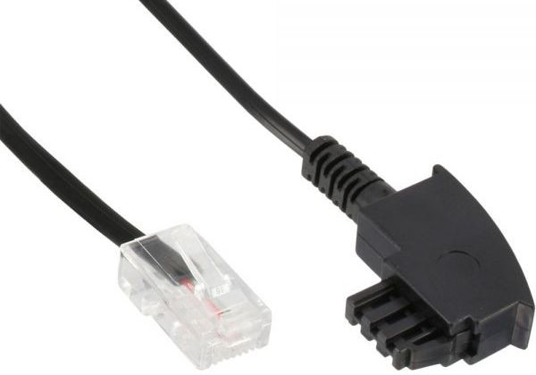 TAE-F Kabel für DSL Router 3m (LAN-Buchse) TAE-F-Stecker an RJ45 8P2C