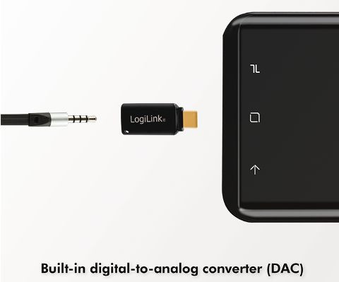 USB-Adapter 3.2 C-Stecker an Audio 3,5mm Klinke Sound-Adapter, DAC, vergoldet