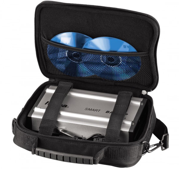 Tasche für 3,5'' Festplatte gepolsterte schwarz Polyamid z.B. für externe Festplatten-Gehäuse mit Netzteil