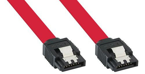 Festplattenkabel SATA-III 0.5m flach, mit Lasche 6 GB/s., serial ATA 3, S-ATA-III