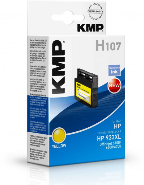 Tinte HP 933XL yellow KMP H107 kompatibel zu HP No. CN056AE