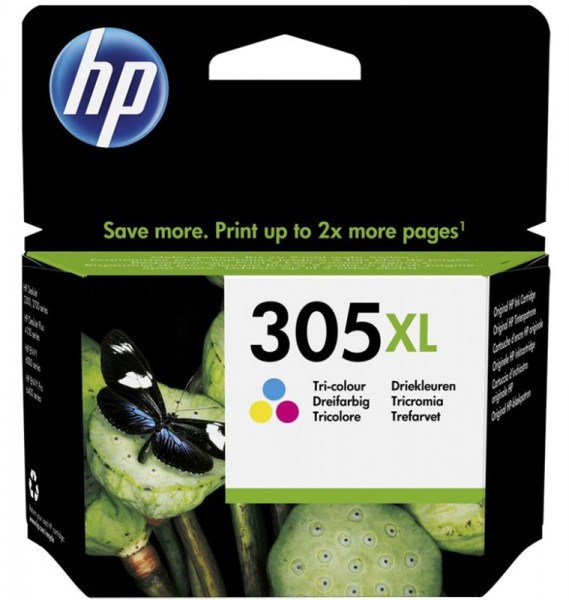 Tinte HP 3YM63AE No. 305 XL color 5 ml, für ca. 200 Seiten