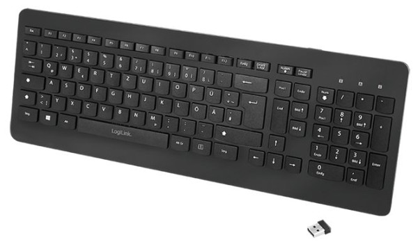 Tastatur schurlos/cordless/wireless 105 Tasten Logilink besonders geeignet für die Benutzung am Smart-TV