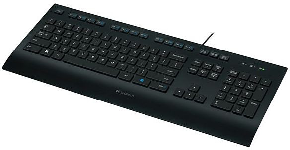 Tastatur Logitech K280 Keyboard for Business schwarz USB sehr solide Ausführung, mit Ballenauflage