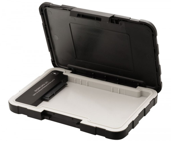 Festplattengehäuse USB 3.1, 6.4 cm (2.5'') für SSD/HDD Material: Silikon, Gummi | wasserfest, staubfest, stoßfest