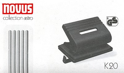 Locher bis 2,5mm mit Schiene Novus K20 grau/schwarz, Herst.-Nr.: 025-0327