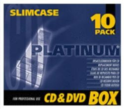 CD-Hüllen Slim-Case transparent 10er Pack Mediarange BOX32 Slimcase auch als DVD-Hülle nutzbar