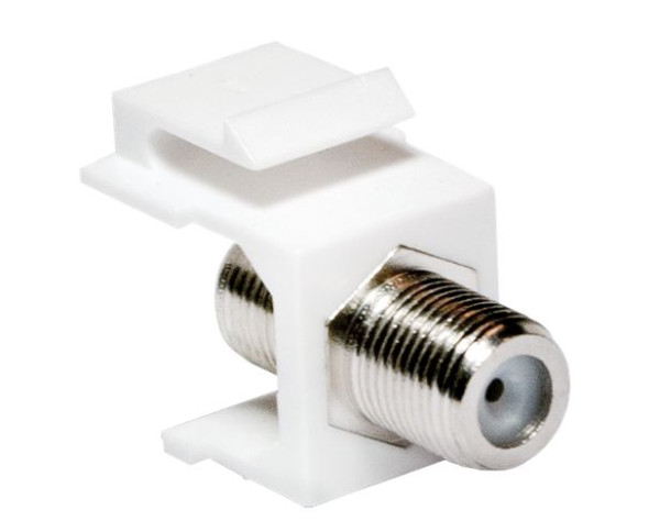 Keystone Verbinder F-Type (Buchse) auf F-Type (Buchse) 75 Ohm, Weiß