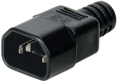 Kaltgeräte Stecker einzeln (Strom-Stifte von Plaste umhüllt) für 220V Stromkabel