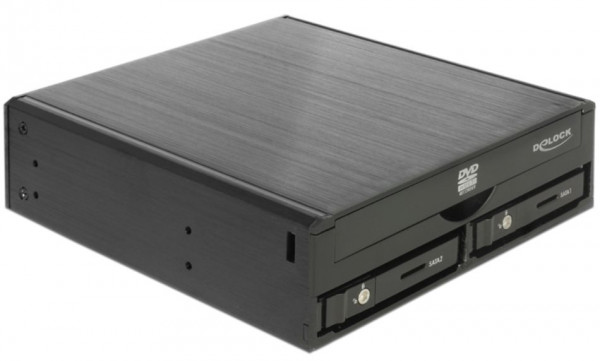 Wechselrahmen 2x 2.5'' HDD/SSD & 1x 5.25'' Slim Laufwerk