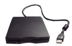 Diskettenlaufwerk 8,9 cm extern USB Slim USB-Floppy, FD, für Notebooks etc., Restposten/Abverkauf