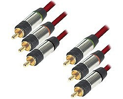 Multimediakabel  1.5m 3CS-3CS (Audio+Composit) HQ 3x Cinch-Stecker - 3x Cinch-Stecker, high quality