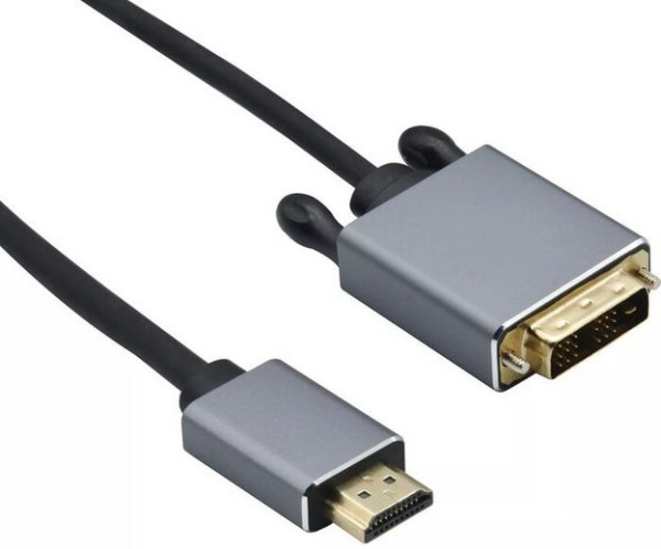 Monitor-Kabel HDMI-DVI S-S 5m Helos Premium 4k HDMI-Stecker an DVI-Stecker, DVI 18+1