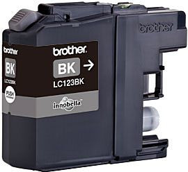 Tinte Brother LC-123BK black Original für ca. 600 Seiten bei 5% Deckung