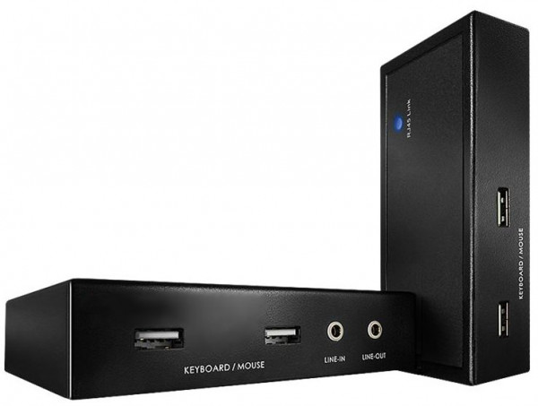 Konsolen-Extender KVM HDMI+USB, max. 50m KVM-Verlängerung für USB-Geräte und HDMI-Grafik
