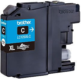 Tinte Brother LC-125XLC cyan Original für ca. 1.200 Seiten bei 5% Deckung