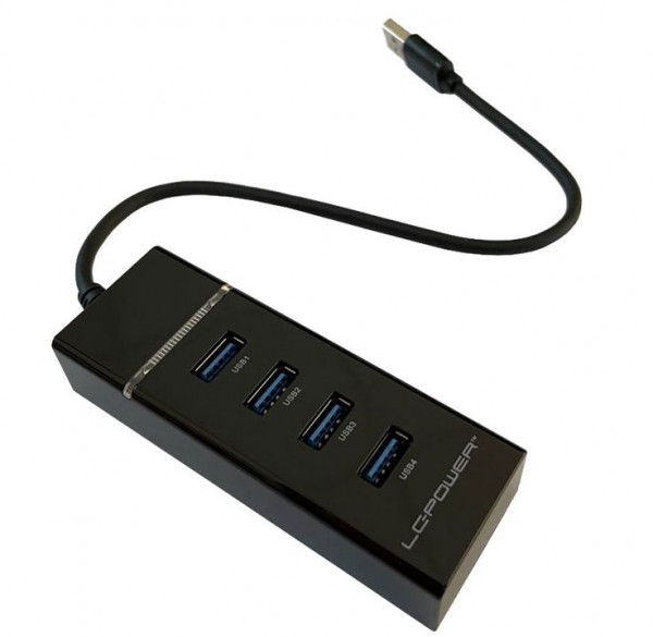 USB-Hub (USB 3.0)   4 Ports aktiv LC-Power mit USB-A-Stecker PmP