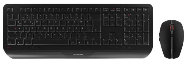 Tastatur & Maus Set Cherry Gentix Deskop Tastatur-und-Maus-Set - drahtlos, Rechts- und linkshändig