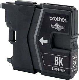 Tinte Brother LC985-BK black für ca. 300 Seiten bei 5% Deckung