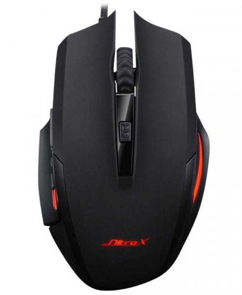 Maus INTERTECH Gaming-Maus Nitrox GX-62 RGB-LED USB-Kabel ergonomische 6-Tasten-Maus für Rechtshänder, 3200 dpi