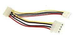 Stromversorgungskabel 13,3 cm an 8,9 cm+13,3 cm Y-Kabel