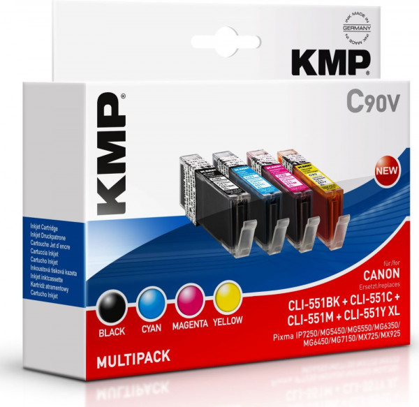 Tinte Canon CLI551VXL 4er Multipack komp. KMP C90V Restposten, Abverkauf !!!