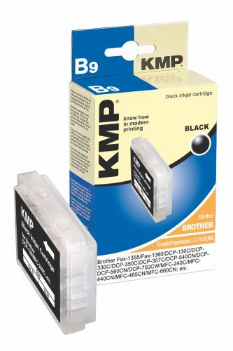 Tinte Brother LC1000-bk KMP B9 25 ml, black, oem 1035,0001