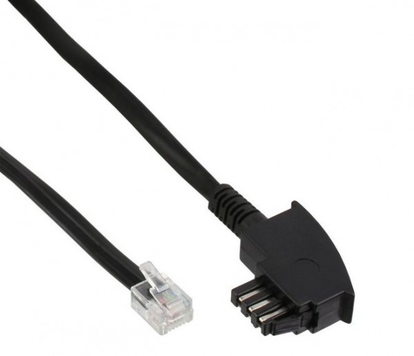 TAE-N Kabel 6adrig an RJ11 (6P4C) 3m für Modem, Anrufbeantworter und Gebührenzähler