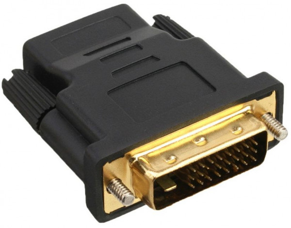Monitor-Adapter DVI-Stecker an HDMI-Buchse 4K2K @30Hz kompatibel, vergoldete Kontakte