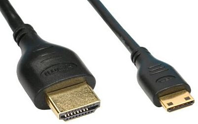 HDMI-Kabel Mini Superslim Kabel A an C 2.5m mit Netzwerk high speed HDMI cable with ethernet, A-Stecker an C-Stecker