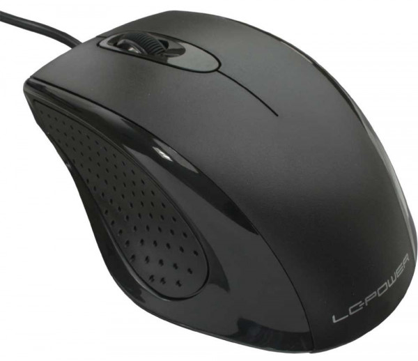 Maus LC-Power LC-m710B optisch schwarz USB 1,25m 800 dpi, zwei Tasten und Tast-Scrollrad