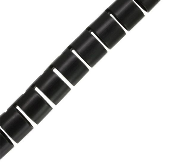 Spiralband 10m, Schwarz, 10mm flexibler Kabelkanal