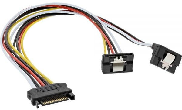 Stromversorgungs-Adapter SATA Y-Kabel B-2xS SATA Strom-Y-Kabel, 1x SATA-Buchse an 2x SATA-Stecker