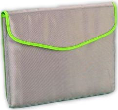Hülle für 38,1 cm Notebooks BECO Lady hellbraun/grün, glänzendes Nylon
