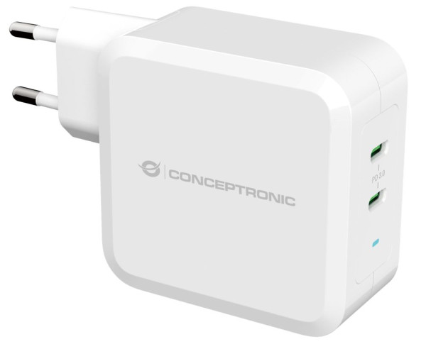 Ladegerät USB 2xC Ladeadapter 100W PD Power Delivery 3.0, Schnellladetechnologie, GaN Technology