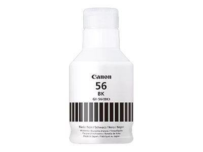 Tinte Canon GI-56bk Original Schwarz Nachfüll-Flasche, für bis zu 6.000 Seiten