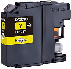 Tinte Brother LC-123Y yellow Original für ca. 600 Seiten bei 5% Deckung