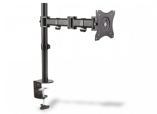 Monitor-Tischhalterung für 1x LCD/TFT bis 69 cm DIGITUS Schwarz, mit Tischklemme, bis 1x8 kg
