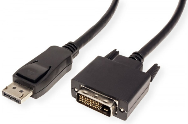 VGA-Kabel Displayport an DVI 1m S-S Value Adapter-Kabel, Konverter-Kabel, Stecker-Stecker
