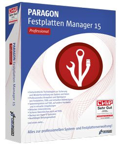 Paragon Festplatten Manager 15 Pro Sicherungs-, Migrations- und Partitionierungs-Tool