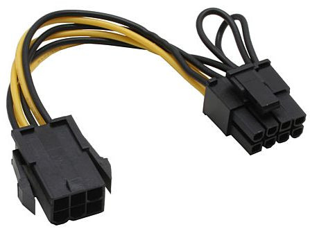 Stromversorgungs-Adapter 6polig an 8polig Buchse an Stecker, auch oem 83775