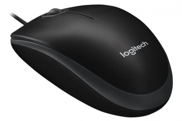Maus Logitech B100 optical Mouse schwarz mit USB-Kabel