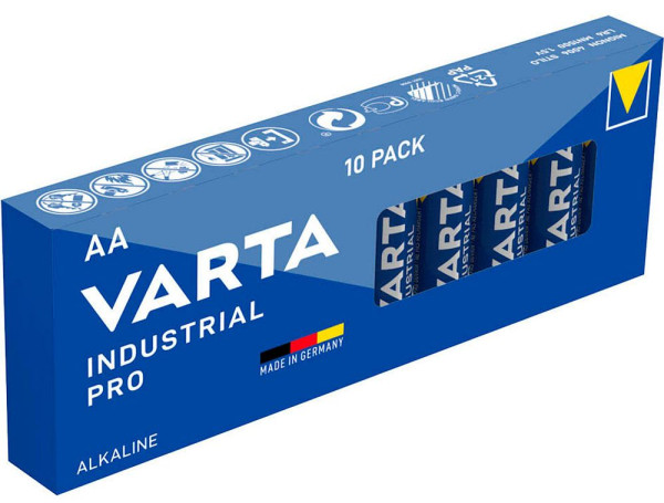 Batterie AA/Mignon Varta Alkali-Mangan 10er Pack (** LR6, 1,5 Volt, Industrieal Pro Pack