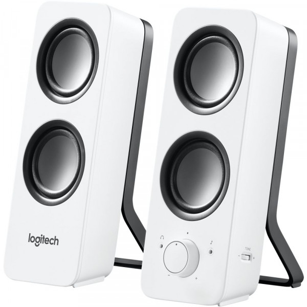 Lautsprecher Logitech Z200 Speaker 2.0 Weiß 2 aktive kabelgebundene Lautsprecher, 10 Watt