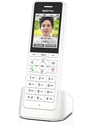 FRITZ!Fon X6 DECT Mobilteil Farb-LCD-Anzeige, Weiß Schnurloses VoIP-Telefon