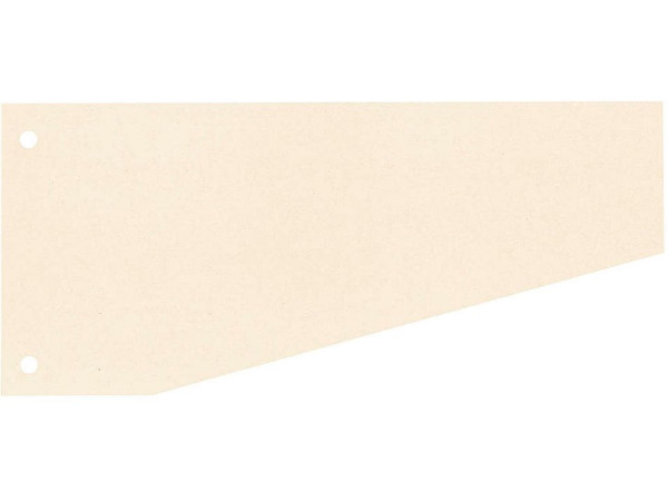 Trennstreifen 100 Stück trapezförmig Chamoise 24,0 x 10,5/6,0 cm, 190g/m², für DIN A4, gelocht