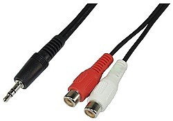 Audiokabel  2m 1KS-2CB stereo (auch 1.5m) 3.5mm Klinkenstecker - 2xCinchbuchse