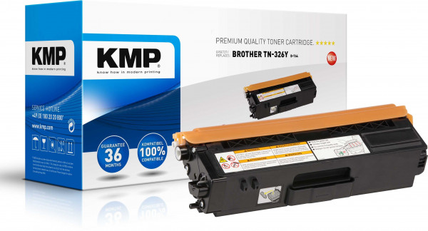 Toner Brother TN-326y yellow Jumbo-Kassette kompatibel KMP für ca. 3.500 Seiten bei 5% Deckung
