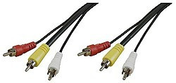 Multimediakabel  3m 3CS-3CS (Audio+Composit) LC 3x Cinch-Stecker - 3x Cinch-Stecker